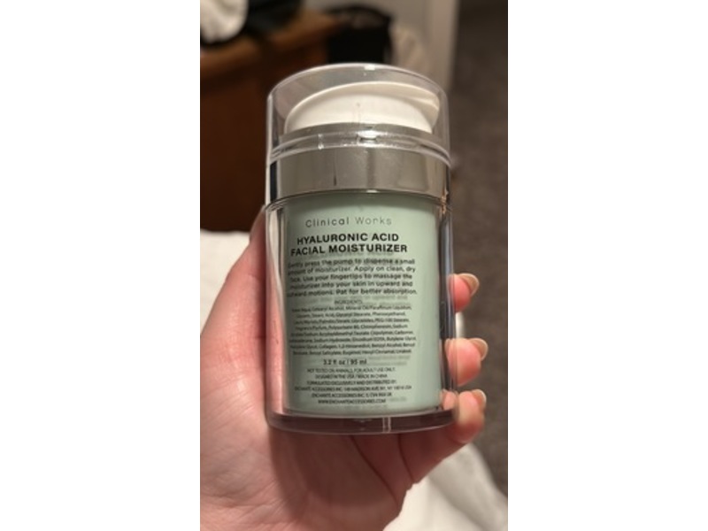 Clinical Works Facial Moisturizer, Hyaluronic Acid, 3.2 fl oz/95 mL