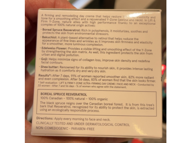 Lise Watier Intense Moisture Ultra Firming Day Creme, Lift & Firm Y-Zone, 50 mL