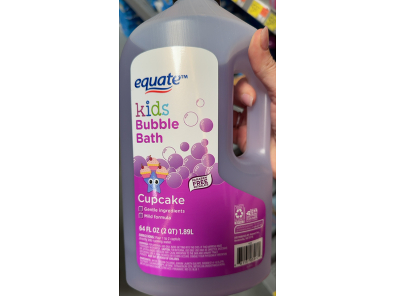Equate Kids Bubble Bath,Cupcake, 64 fl oz/1.89 L