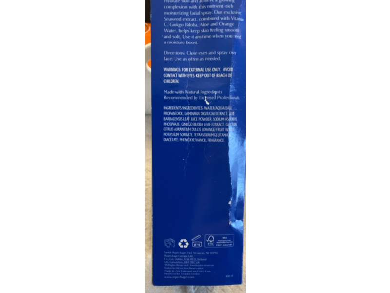 Repechage Algo Mist Hydrating Seaweed Facial Spray, 6 fl oz/177 mL