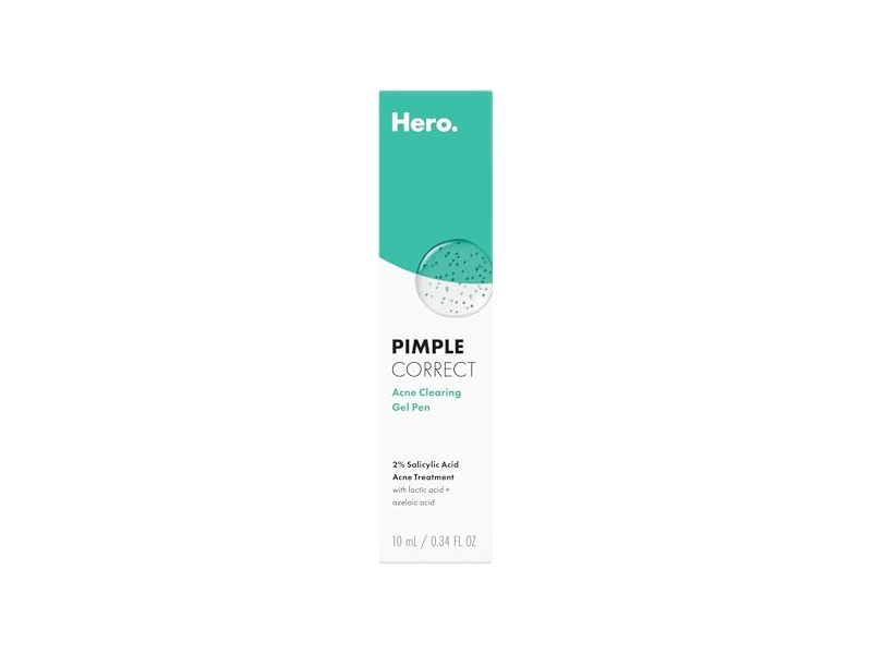 Hero Cosmetics Pimple Correct Acne Clearing Gel Pen, 2% Salicylic Acid, 0.34 fl oz/10 mL