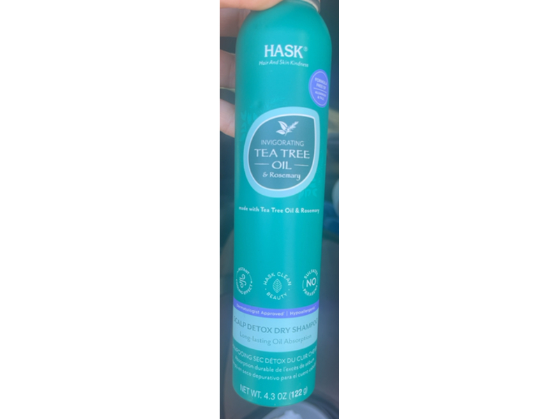 Hask Scalp Detox Dry Shampoo, Tea Tree & Rosemary, 4.3 oz/122 g