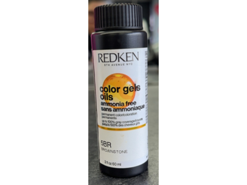 Redken Color Gels Oils Permanent Color, 5BR Brownstone, 2 fl oz/60 mL