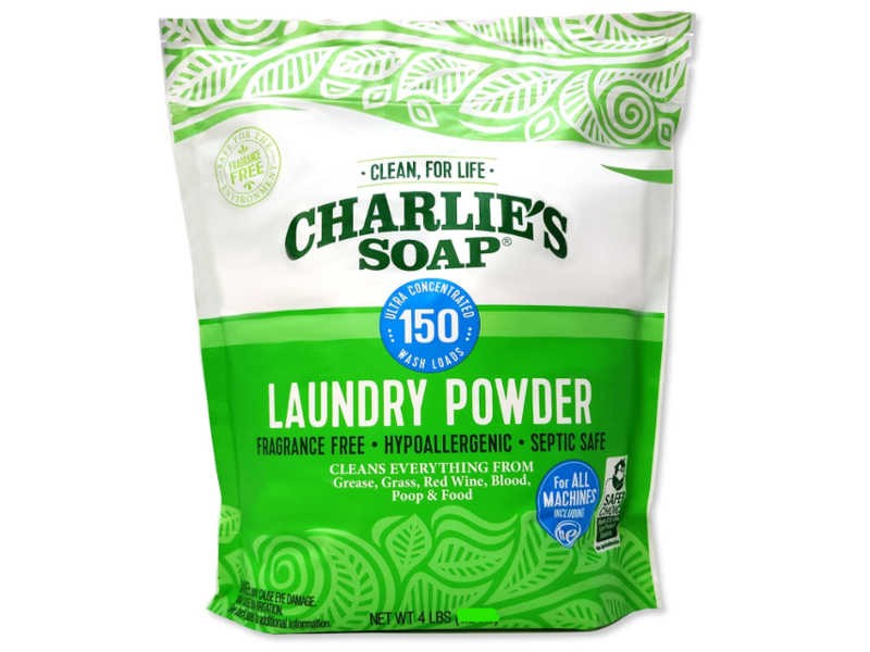 Charlie's Soap Ultra Concentrated Laundry Powder, Fragrance Free, 150 Loads, 1.8 kg