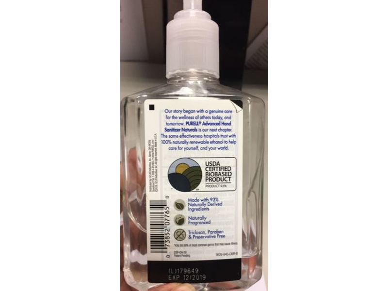 Purell Naturals Advanced Hand Sanitizer, 8 fl oz/236 mL