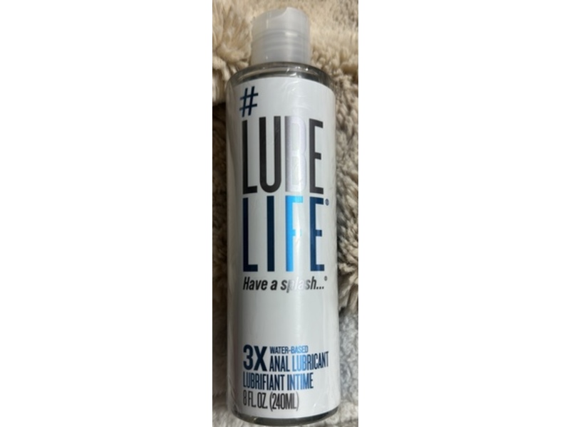 LubeLife 3X Water-Based Anal Lubricant, 8 fl oz/240 mL