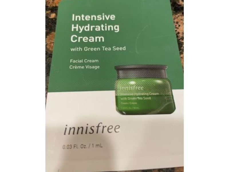 Innisfree Intensive Hydrating Facial Cream, Green Tea Seed, 0.03 fl oz/1 mL