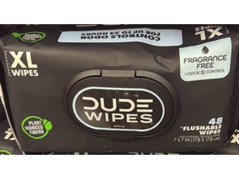 Dude Wipes Flushable Wipes, Fragrance Free, 48 Count