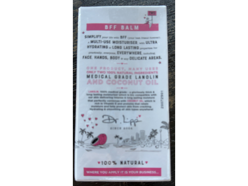 Dr.Lipp Bff Face Hand Body Multi Use Skin Care Balm, Fragrance Free, 2.53 fl oz/75 mL