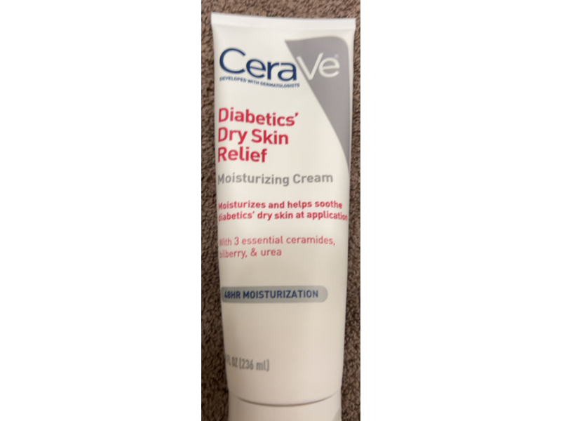 CeraVe Diabetics Dry Skin Relief Moisturizing Cream, 8 fl oz/236 mL