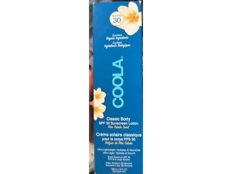 COOLA Classic Body Sunscreen Lotion, Pina Colada, SPF 30, 5 fl oz/148 mL