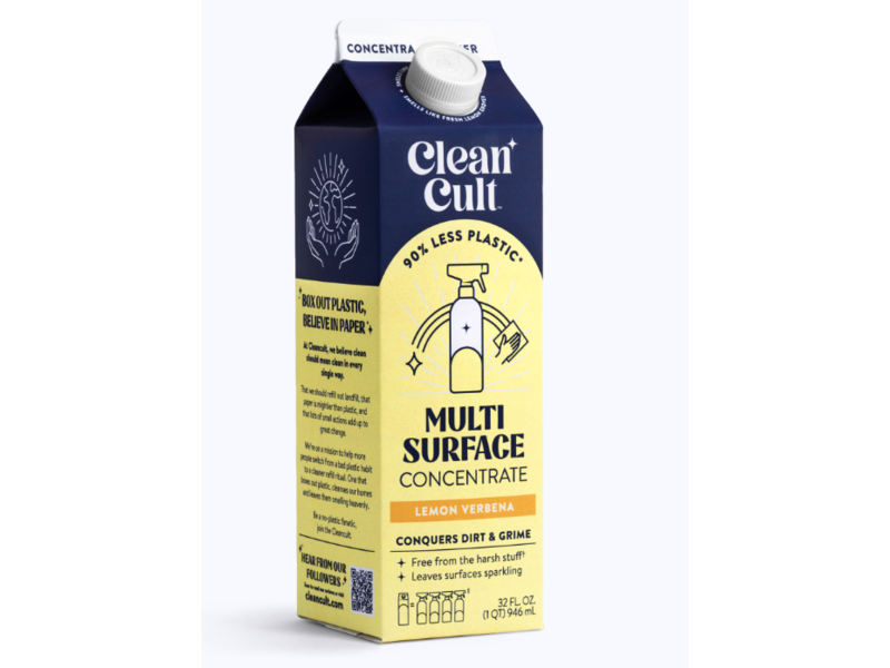 Clean Cult Multi Surface Concentrate, Lemon Verbena, 32 fl oz/946 mL, Pack Of 3