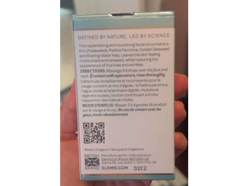 Elemis Anti Wrinkle Hydrating Face Oil, Pro Collagen Marine Oil, 0.5 fl oz/15 mL