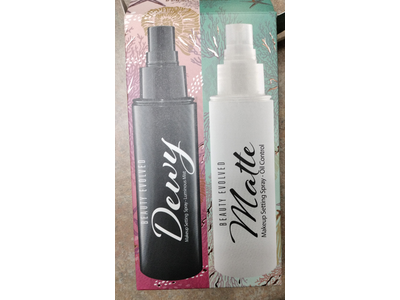 Beauty Evolved Dewy + Matte Makeup Setting Spray Set
