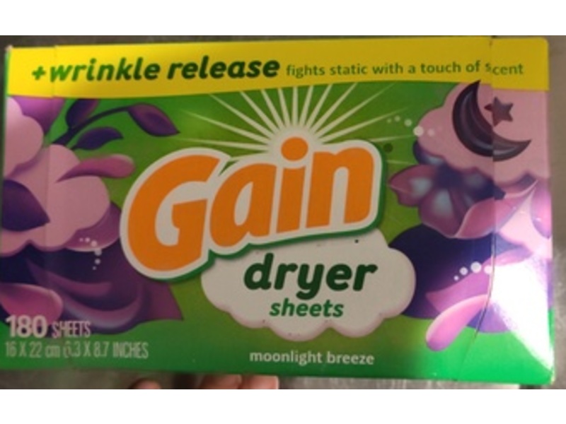 Gain Dryer Sheet, Moonlight Breeze, 180 Count