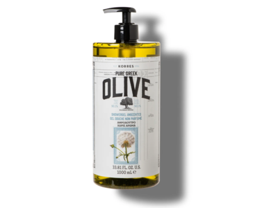 Korres Pure Greek Olive Showergel, Unscented, 33.81 fl oz/1000 mL