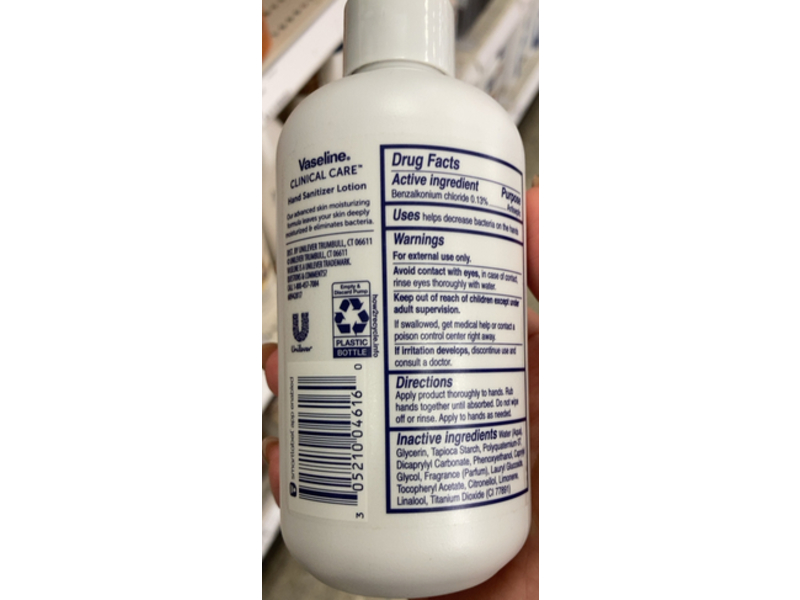 Vaseline Hand Sanitizer Lotion, 8 fl oz/236 mL