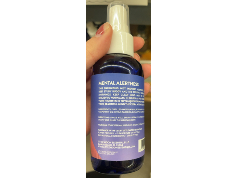 Little Moon Essentials Aromatherapeutic Clear Mind Mental Alertness & Energizing Mist, 4 fl oz/118 mL