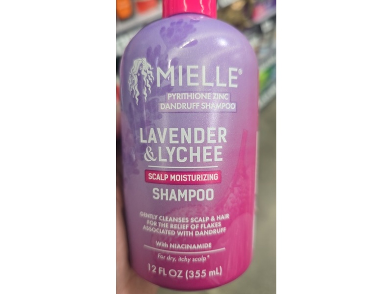Mielle Scalp Moisturizing Dandruff Shampoo, Lavender & Lychee, 12 fl oz/355 mL