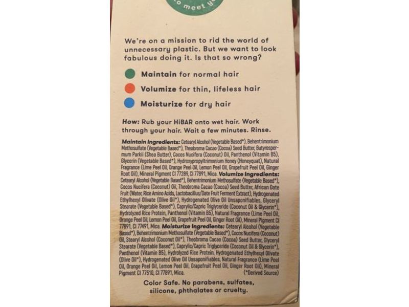 HiBAR Sampler Solid Conditioner Bar, 1.3 oz/37 g