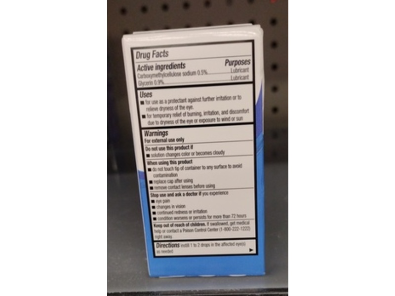 Equate Optimal Hydration Lubricant Eye Drops, 0.5 fl oz/15 mL