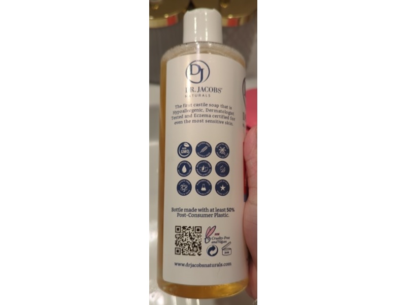 Dr. Jacobs Naturals Pure Castile Eczema & Psoriasis Relief Body Wash, 16 oz/473 mL.