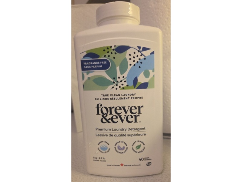 Fashion Care Forever & Ever Premium Laundry Detergent, Fragrance Free, 40 Loads, 1 Kg