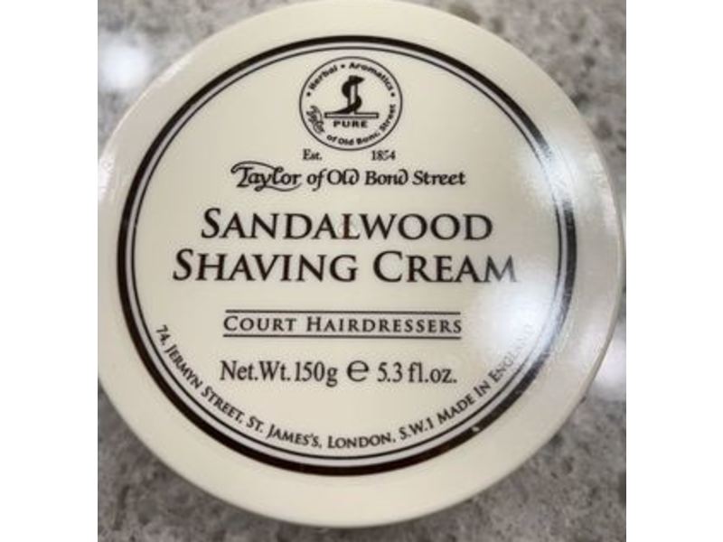 Taylor Of Bond Street Sandalwood Shaving Cream, 5.3 fl oz/150 g