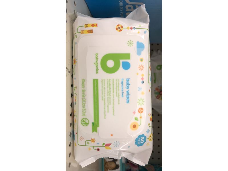 Babyganics Baby Wipes, 80 Wipes