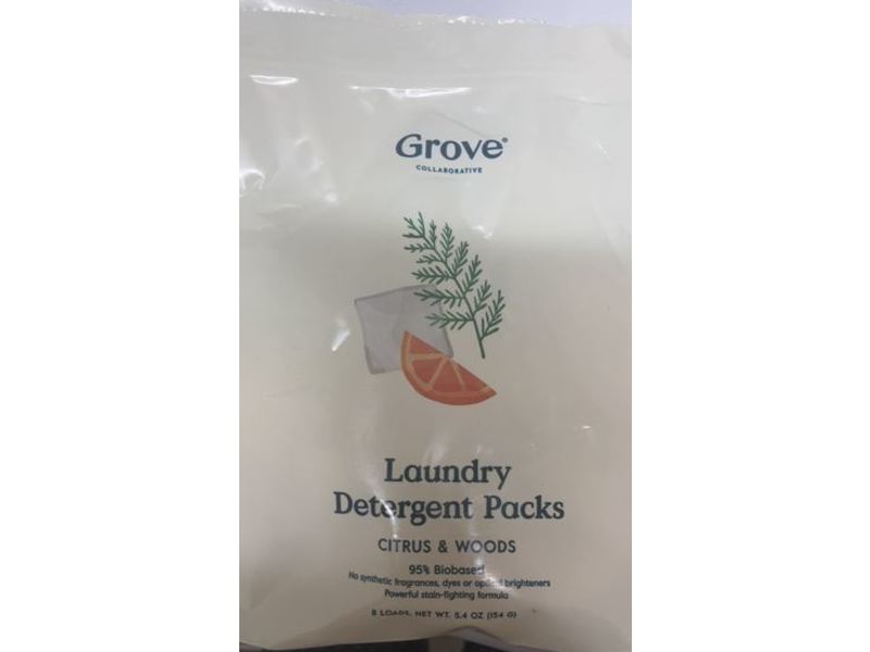 Grove Collaborative Laundry Detergent Packs, Citrus & Woods, 8 Loads, 5.4 oz/154 g