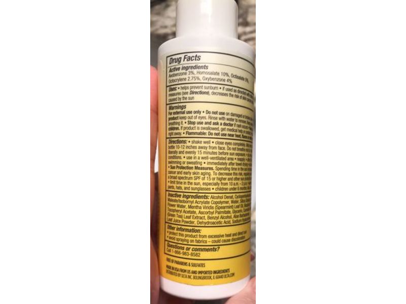 Ulta Beauty Rose Water Setting Spray, SPF 50, 3.4 fl oz/100 mL