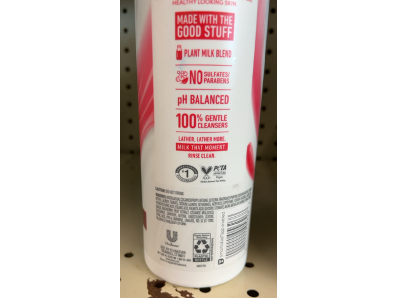 Dove Plant Milk Cleansing Body Wash, Oat Milk & Berry Brulee, 17.5 fl oz