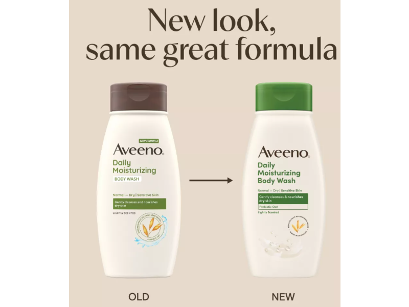 Aveeno Daily Moisture Body Wash, Normal To Dry Lightly Scented, 18 fl oz/532 mL
