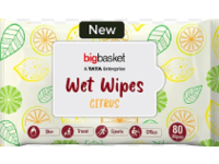 Bigbasket Wet Wipes, Citrus, 80 Count - thumbnail 1