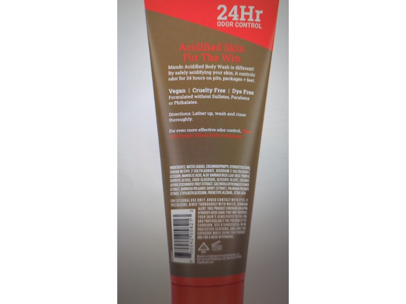 Mando Acidified Body Wash, 8.5 fl oz/250 mL