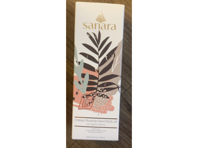Sanara Chilean Rosehip Seed Body Oil, Jojoba & Vitamin E, 2 oz/56 mL