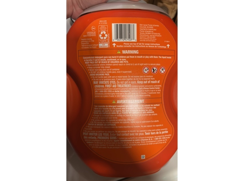 Tide Odor + Oxi Laundry Detergent Advanced Odor + Stain Fighter Power Pods, Original Scent, 57 Count, 84 oz/2.39 kg