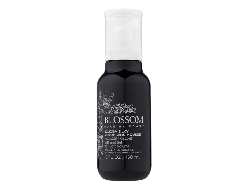 Blossom Pure Haircare Silky volumizing Mousse, Jojoba, 5 fl oz/150 mL