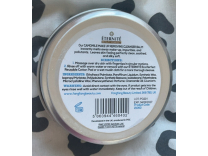 Eternite Makeup Removing Cleanser Balm, Camomile, 3.38 oz/100 mL