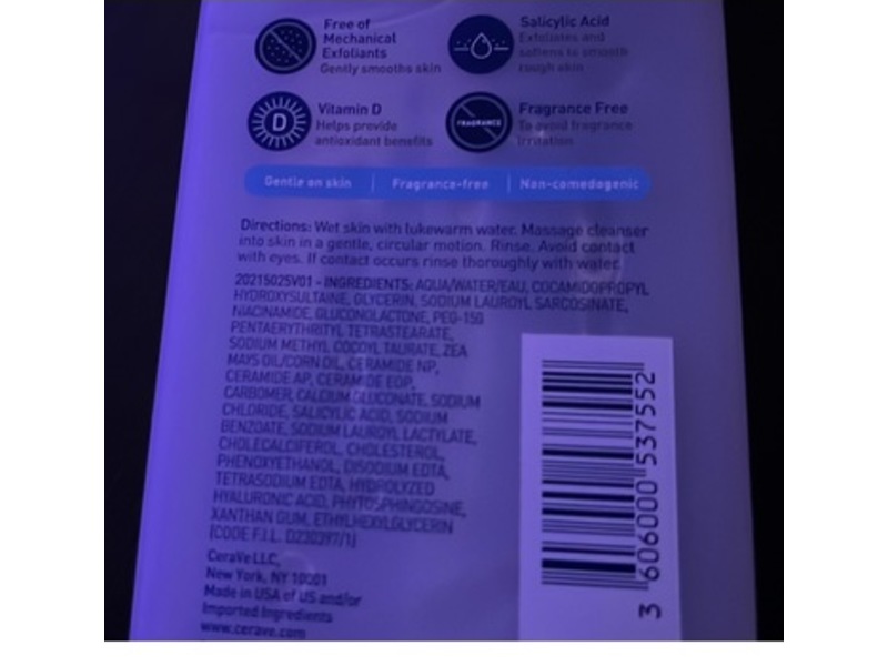 CeraVe Renewing SA Cleanser, 8 fl oz/237 mL