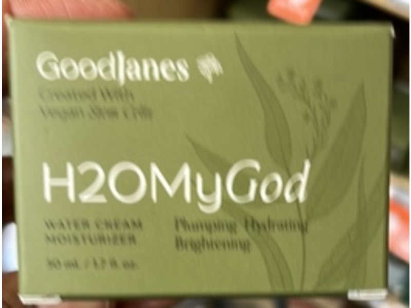GoodJanes H2O My God Water Cream Moisturizer, 1.7 fl oz/50 mL