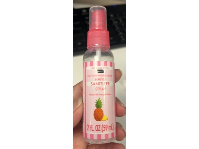 B-Pure Hand Sanitizer Spray, Palm Sugar Pineapple, 2 fl oz/59 mL