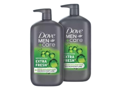 Dove Men + Care Body & Face Wash, Extra Fresh, 30 fl oz, Pack Of 2