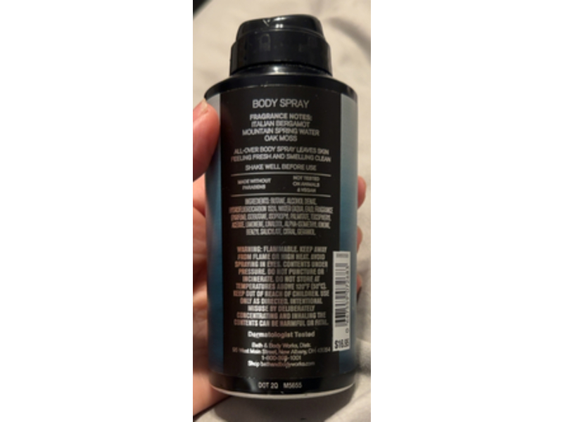 Bath & Body Works Body Spray, Freshwater, 3.7 oz/104 g