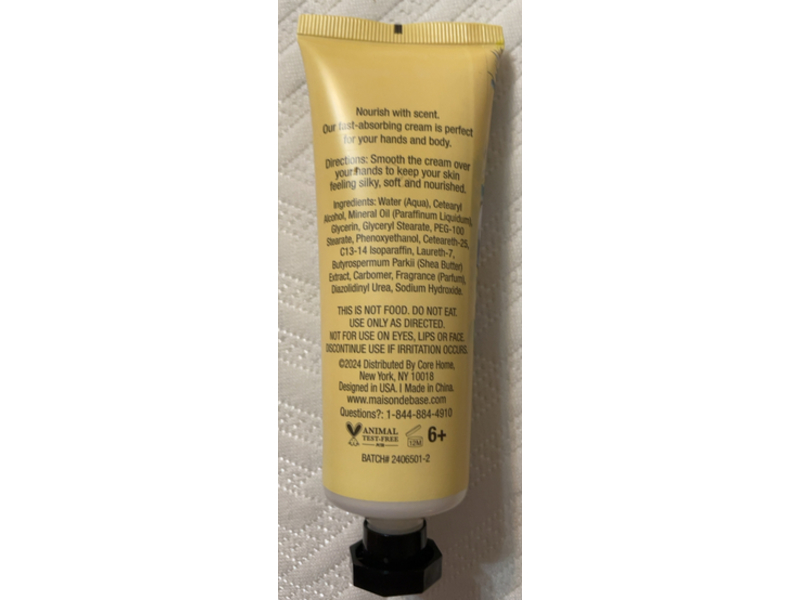 Maison De Base Hand Cream, Wildflower + Honey, 2.53 fl oz/75 mL