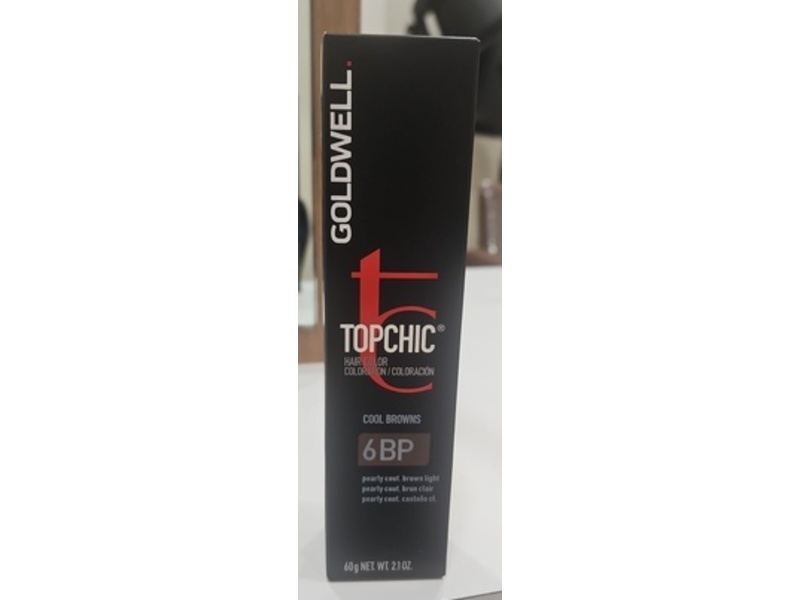 Goldwell Topchic Hair Color, 6 BP Brown Light, 2.1 fl oz/60 g