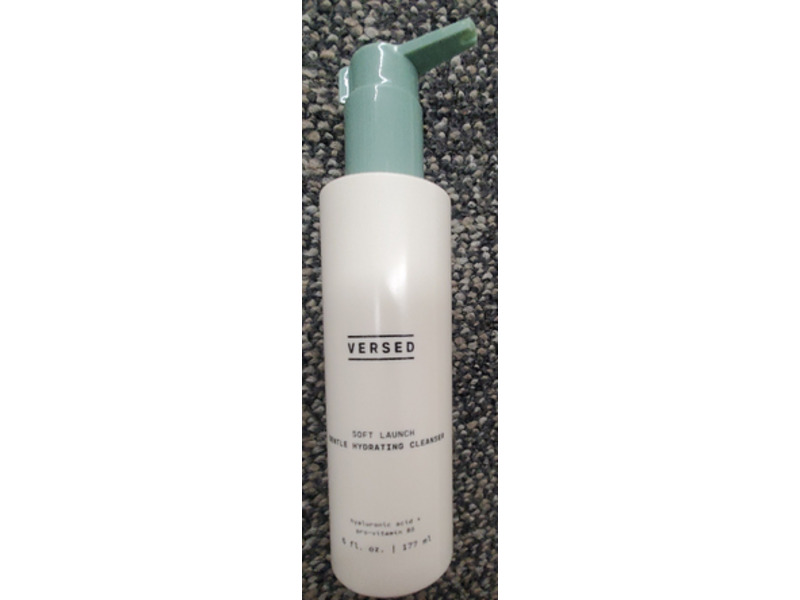 Versed Soft Launch Gentle Hydrating Cleanser, Hyaluronic Acid + Pro-Vitamin B5, 6 fl oz/177 mL