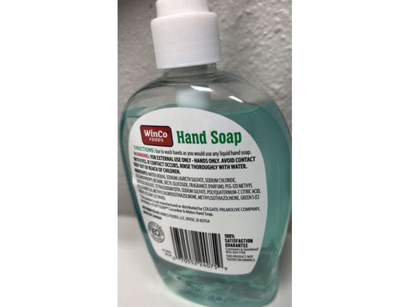 Winco Foods Hand Soap, Cucumber & Melon, 7.5 fl oz/222 mL
