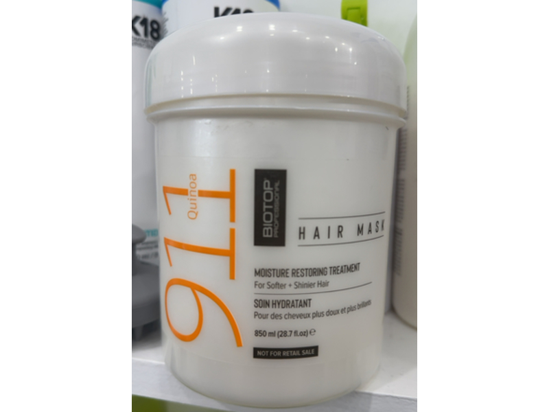 Biotop Professional 911 Quinoa Moisture Restoring Treatment Hair Mask, 28.7 fl oz/850 mL