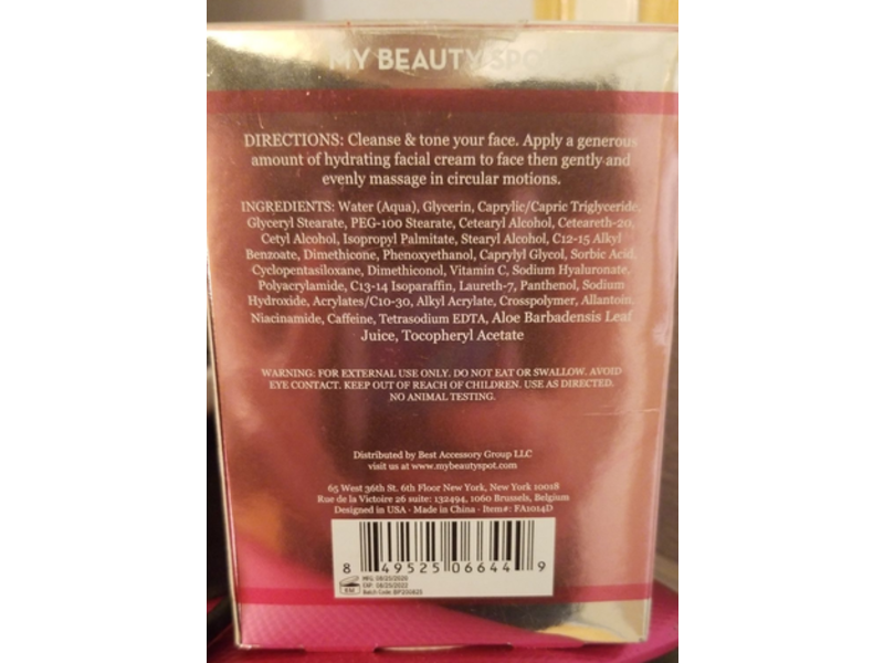 My Beauty Spot Active Day & Night Hydrating Facial Cream, Vitamin C, 1.7 fl oz/50 mL